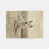 Koele witte husky en sneeuw cadeau liefhebbers fleece deken (Voorkant (Horizontaal))