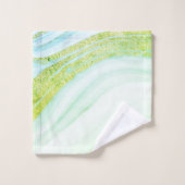 Koele witte marmeren steen groene glitter bad handdoek (Wasdoekje)