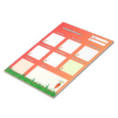 Koele wortel en bloemen notitieblok (Schuin)