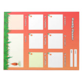 Koele wortel en bloemen notitieblok (Voorkant)