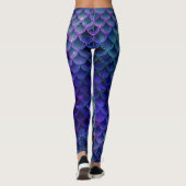 koele zeemeervis met glitter chic blue , zoals een leggings (Achterkant)