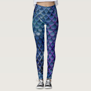 koele zeemeervis met glitter chic blue , zoals een leggings