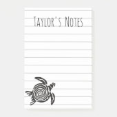 Koele Zeeschildpad Gepersonaliseerde Naam Post-it  Post-it® Notes (Voorkant)
