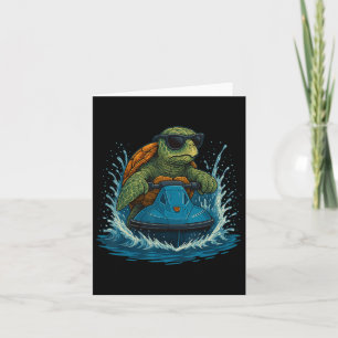Koele zeeschildpad met Sungles Jet Ski Rider Summ Kaart