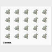 Koele Zilveren MUNTEN Sticker Afdruk (Vel)