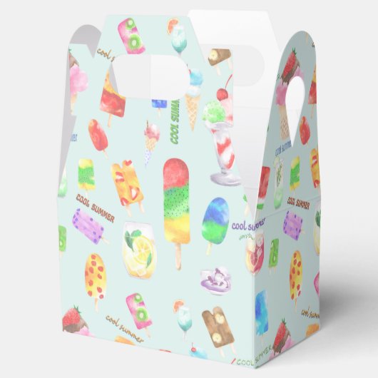 koele zomer- ijs, populier en koude drink bedankdoosjes (Geopend)