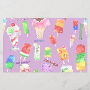 koele zomer- ijs, populier en koude drink flyer