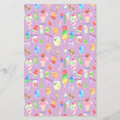 koele zomer- ijs, populier en koude drink flyer (Achterkant)