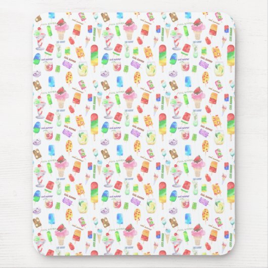 koele zomer- ijs, populier en koude drink muismat (Voorkant)