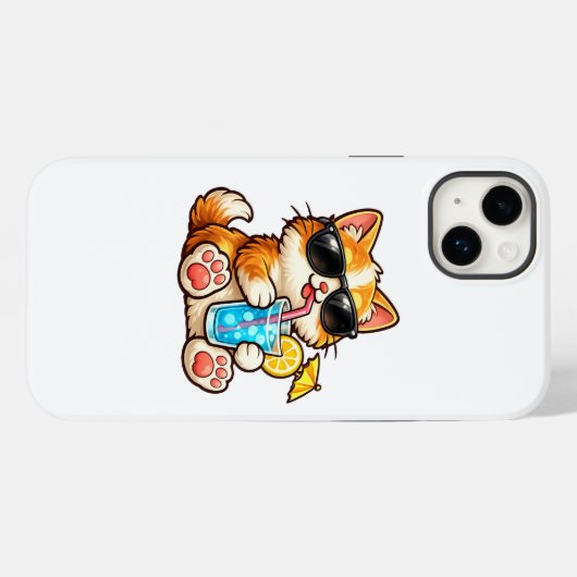 Koele Zomer Kat Case-Mate iPhone Case (Achterkant (horizontaal))