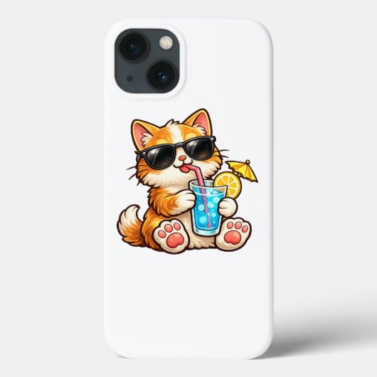 Koele Zomer Kat Case-Mate iPhone Case (Achterkant)