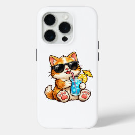 Koele Zomer Kat iPhone 15 Pro Case