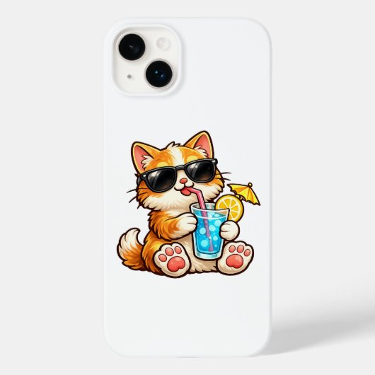 Koele Zomer Kat Case-Mate iPhone Case (Achterkant)