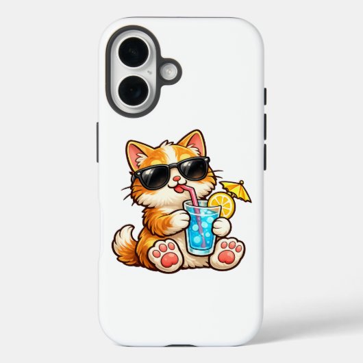 Koele Zomer Kat Case-Mate iPhone Case (Achterkant)