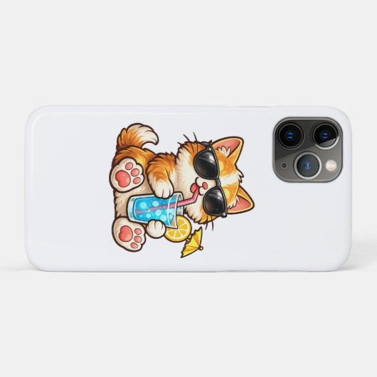 Koele Zomer Kat Case-Mate iPhone Case (Achterkant (horizontaal))
