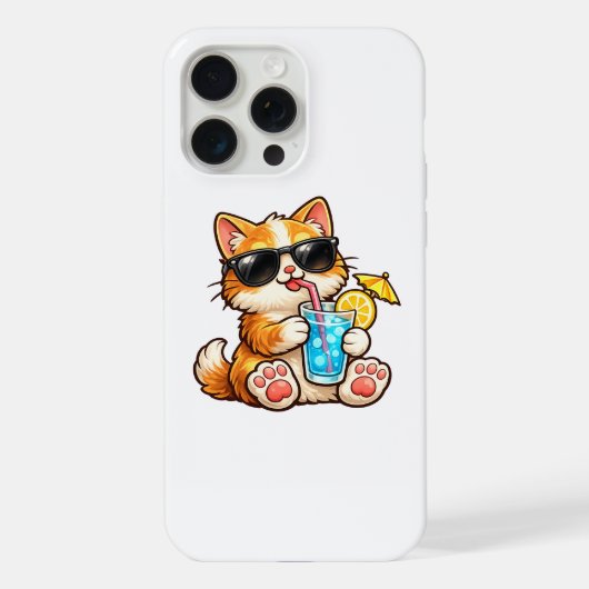 Koele Zomer Kat iPhone Hoesje (Achterkant)