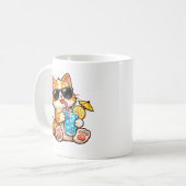 Koele Zomer Kat Koffiemok (Voorkant links)