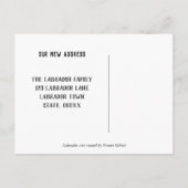 Koele Zomer Labradors Nieuw Adres 3 Aankondigingskaart (Achterkant)