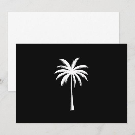 Koele zomer vakantie zonsondergang strand palmboom kaart (Voorkant / Achterkant)