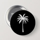 Koele zomer vakantie zonsondergang strand palmboom ronde button 7,6 cm (Voorkant /achterkant)