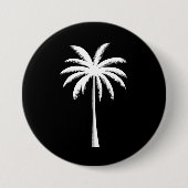Koele zomer vakantie zonsondergang strand palmboom ronde button 7,6 cm (Voorkant)