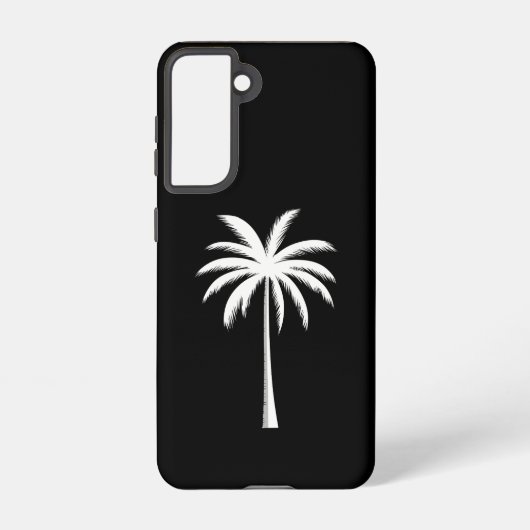 Koele zomer vakantie zonsondergang strand palmboom samsung galaxy hoesje (Achterkant)