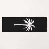 Koele zomer vakantie zonsondergang strand palmboom yogamat (Voorkant (horizontaal))