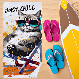 Koele zomerkat op maat strandlaken