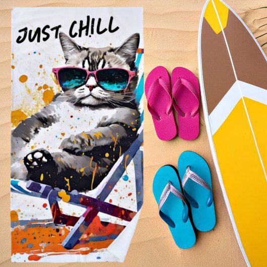 Koele zomerkat op maat strandlaken