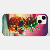 Koele zomerse ananas met groene zonnebril - Gelukk Case-Mate iPhone Case (Achterkant (horizontaal))