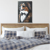 Koele zonnebril Shetland Sheepdog | Sheltie Canvas Afdruk (Insitu (Slaapkamer))