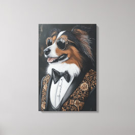 Koele zonnebril Shetland Sheepdog | Sheltie Canvas Afdruk