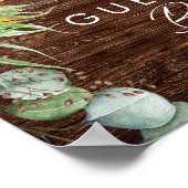 Koele Zonnewende Zonnebloem | Houten gastboek bord Poster (Hoek)