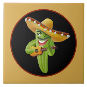 koele zuidwestelijke cactus decor tegeltje