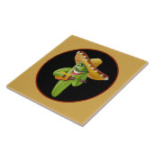 koele zuidwestelijke cactus decor tegeltje (Zijkant)