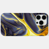 Koele zwart goud gesmolten marmeren vloeistof text Case-Mate iPhone case (Achterkant (horizontaal))