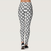 Koele zwart-wit gecontroleerde Vrouw Chef Leggings (Achterkant)