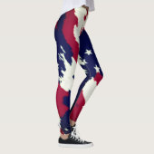 Koele zwarte Amerikaanse vlag Leggings (Rechts)