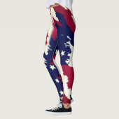 Koele zwarte Amerikaanse vlag Leggings (Links)