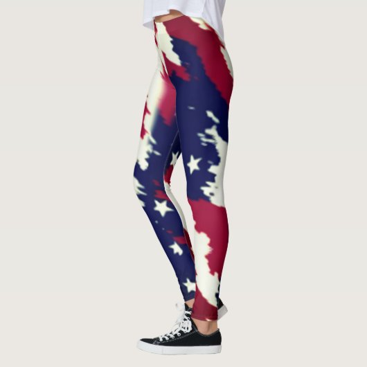 Koele zwarte Amerikaanse vlag Leggings (Links)