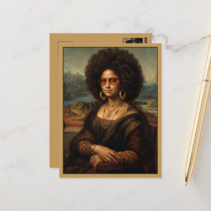 Koele Zwarte Mona Lisa Briefkaart