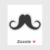 Koele zwarte snor sticker (Vel)