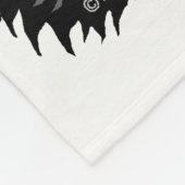 Koeleenhoorn met regenboogglas fleece deken (Hoek)