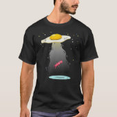 Koeleienontvoering Bacon Funny UFO Breakfast Food T-shirt (Voorkant)