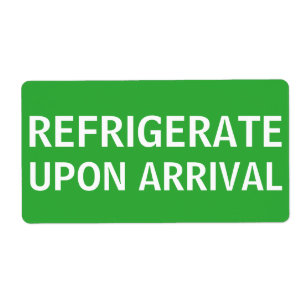 Koelen bij aankomst Verzending Etiket