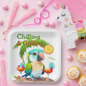 koelen en grillen papieren bordje (Feest)