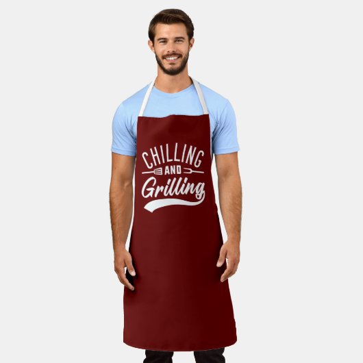 koelen en grillen schort (Gedragen)