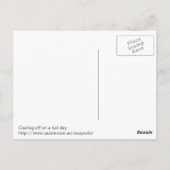 Koelen op een warme dag briefkaart (Achterkant)