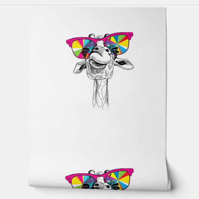 Koelende Giraffe Behang (Afrollen)
