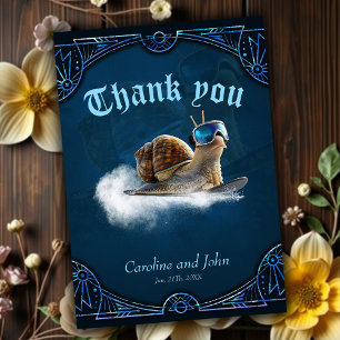 Koeler dan de rest, de snowboardslak. bedankkaart
